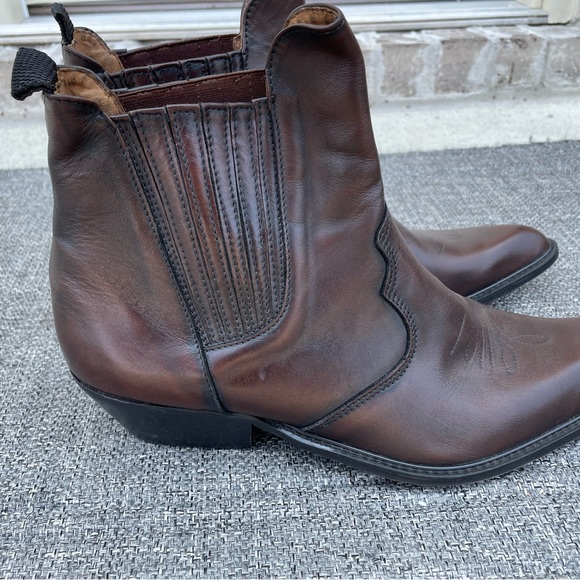 Karelus brown boots low heel - Picture 3 of 7